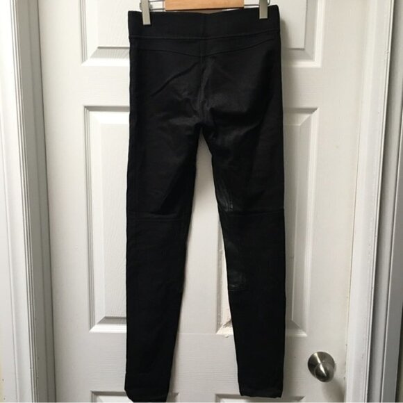 WILFRED Aritzia Black Moto Stretch Pants Sz 2 - Picture 5 of 8
